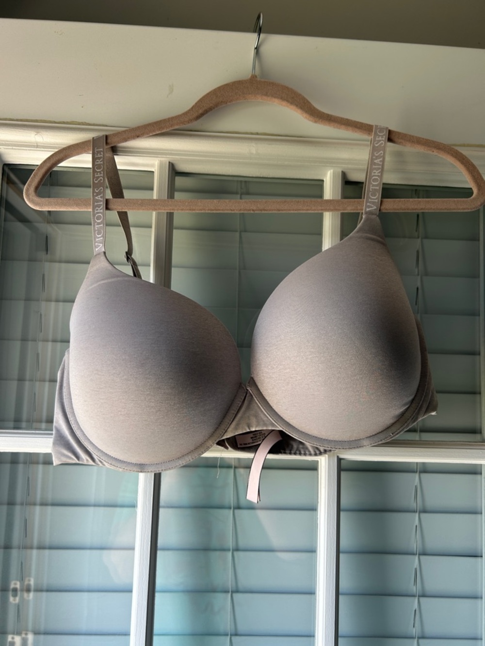 Victoria's Secret Light Gray Padded T-Shirt Bra